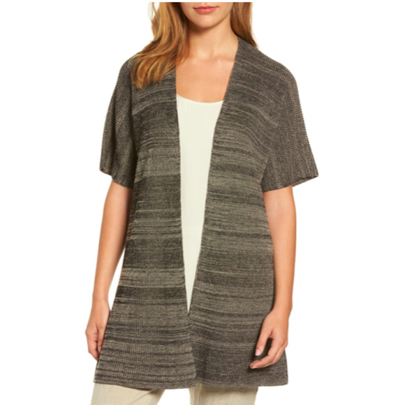EILEEN FISHER open front Tencel cardi sweater